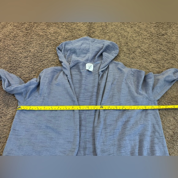 2 FOR $25 Core Life Blue Purple 100% Cotton Open Front Cardigan Sweater Size XS - Picture 8 of 8